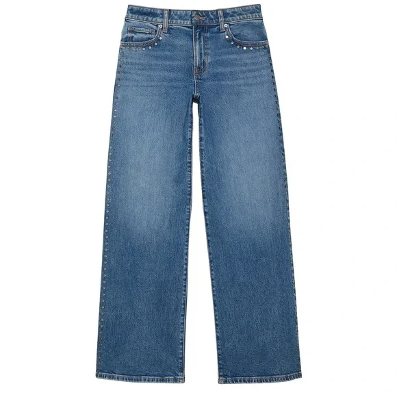 VS Pink Jeans Studded Wide-Leg - Picture 7 of 8